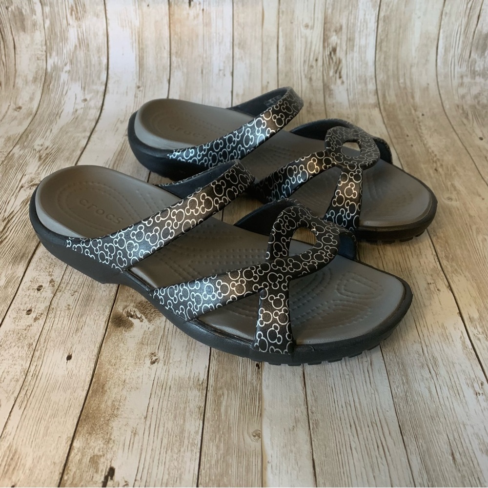 CROCS Disney Meleen Twist Mickey Mouse Slide sandals Women's size 6